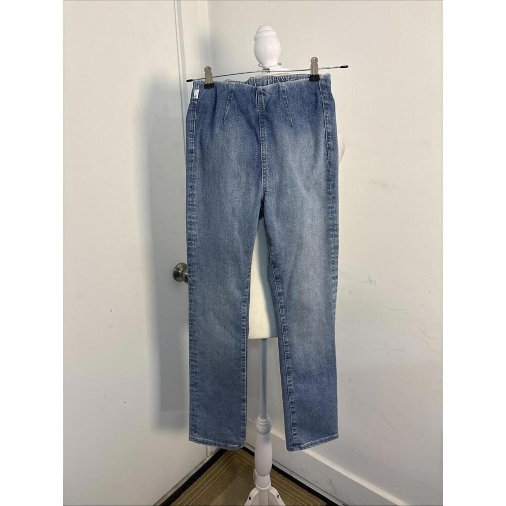 AG Women's Mari Crop Mid-Rise Pull-On Straight Leg Jeans Japanese Fabric XS